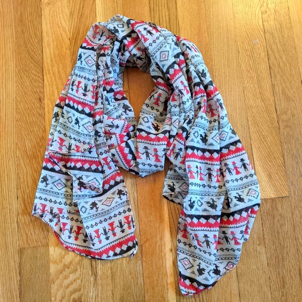 Large 100% silk scarf, perfect condition